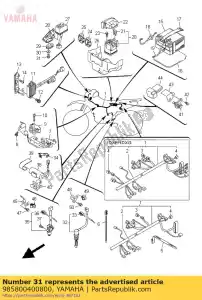 yamaha 985800400800 vis à tête cylindrique bombée (713) - La partie au fond