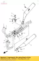 4KM146310100, Yamaha, rura wydechowa 3 yamaha xj 900 1995 1996 1997 1998 2000 2001 2002, Nowy