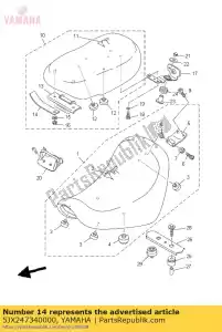 Yamaha 5JX247340000 band, seat - Bottom side