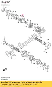 suzuki 2434140H00 gear,4th driven - Bottom side
