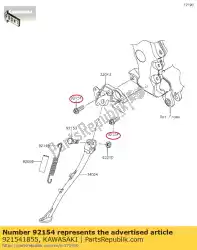 Ici, vous pouvez commander le boulon, à bride, 10x28 zx1400hgf auprès de Kawasaki , avec le numéro de pièce 921541855: