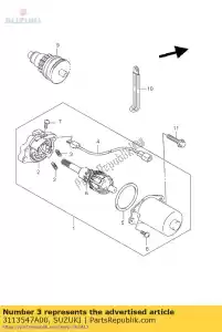 suzuki 3113547A00 primavera, cepillo - Lado inferior