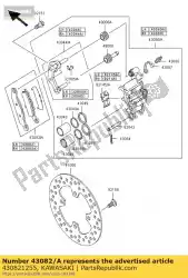 remblokken van Kawasaki, met onderdeel nummer 430821255, bestel je hier online: