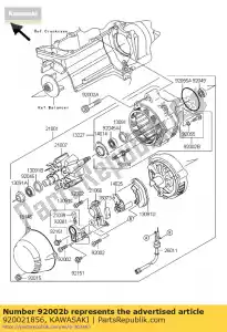 Kawasaki 920021856 tornillo - Lado inferior