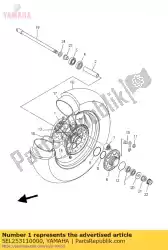 Qui puoi ordinare mozzo, posteriore da Yamaha , con numero parte 5EL253110000: