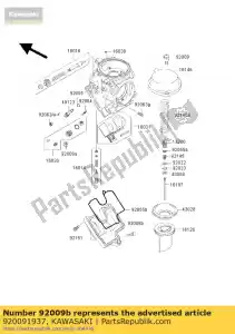 Kawasaki 920091937 screw,drain - Bottom side