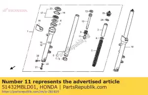 Honda 51432MBLD01 stuk, olieslot - Onderkant