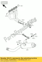 921710360, Kawasaki, klem zr750-j1 kawasaki z 750 2004 2005 2006, Nieuw