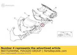 Aquí puede pedir tapón izquierdo del tablero negro de Piaggio Group , con el número de pieza 86075200XN6: