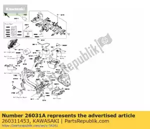 Kawasaki 260311453 uprz??, g?ówna - Dół