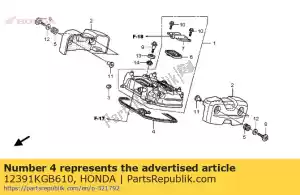 Honda 12391KGB610 junta, tampa da cabeça - Lado inferior