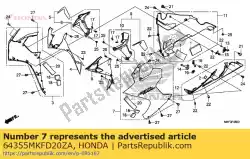 Aquí puede pedir montaje de la capucha., l. Medio (wl) * nha86m * metal negro balístico mate de Honda , con el número de pieza 64355MKFD20ZA: