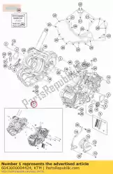 Qui puoi ordinare cofano motore cpl. W. Cuscinetti da KTM , con numero parte 6043000004424: