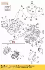 ktm 6043000004424 caixa do motor cpl. c. rolamentos - Lado inferior