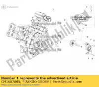 CM1607085, Piaggio Group, productieve motor aprilia caponord zd4vkb000, zd4vkb001, zd4vkb003, zd4vkb00x, zd4vkb009 zd4vku00 1200 2015 2016 2017, Nieuw