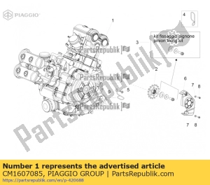 aprilia CM1607085 motor productivo - Lado inferior