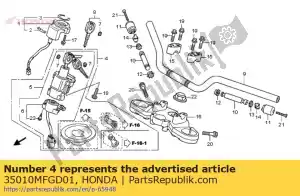 Honda 35010MFGD01 conjunto de chaves - Lado inferior