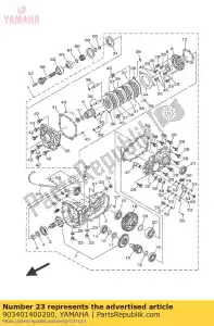 yamaha 903401400200 plug, rechte schroef - Onderkant