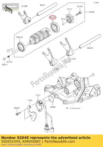 kawasaki 920451045 roulement à billes, 16005 (nt z440-a3 - La partie au fond