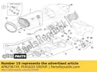 AP8258734, Piaggio Group, ring moer. zilver aprilia  scarabeo 50 100 2001 2002 2003 2004 2005 2006 2007 2008 2009 2010, Nieuw