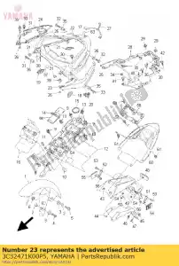 yamaha 3C32471K00P5 deksel, staart 1 - Onderkant