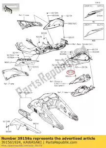 kawasaki 391561924 pad, 10x50x2 zx1000nff - Onderkant