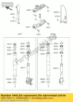 440130277, Kawasaki, forcella-tubo interna klx150hff kawasaki d tracker 150 2016, Nuovo