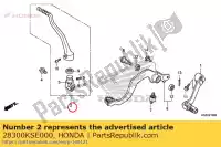 28300KSE000, Honda, Arm assy., kick starter honda  crf 150 2007 2008 2009 2012 2013 2014 2018 2019 2020, New