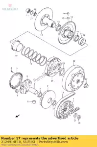 suzuki 2124914F10 espaçador móvel - Lado inferior