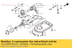 Ici, vous pouvez commander le ensemble pompe, huile auprès de Honda , avec le numéro de pièce 15100MCS010: