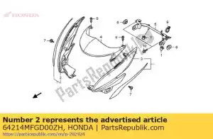 Honda 64214MFGD00ZH cappuccio, r. fr. lato * r320p - Il fondo