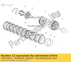 Aquí puede pedir lavadora de Piaggio Group , con el número de pieza 1A010612: