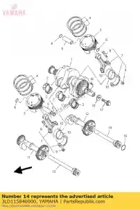 yamaha 3LD115840000 shaft, balancer 2 - Bottom side