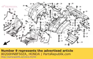 Honda 80200HN8F50ZA garde-boue, l. rr. * r232 * - La partie au fond
