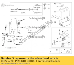 Aprilia CM225720, Sicherung 20a, OEM: Aprilia CM225720