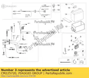 Piaggio Group CM225720 fuse 20a - Bottom side