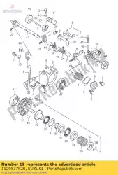 rod assy, ?? Exh si van Suzuki, met onderdeel nummer 1120537F20, bestel je hier online: