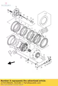 suzuki 2144148G00 plaat, koppeling dr - Onderkant