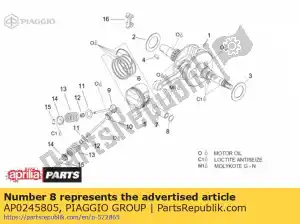 Piaggio Group AP0245805 circlip w. bent end - Bottom side