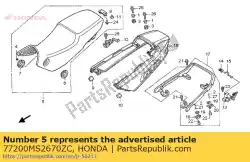 Ici, vous pouvez commander le siège ass., double * nh1l auprès de Honda , avec le numéro de pièce 77200MS2670ZC: