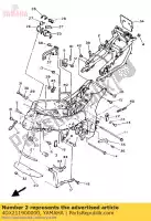 4DX211900000, Yamaha, cadre arrière comp. yamaha fzr fzrrr 400, Nouveau