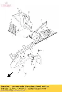 yamaha 34B2151100P0 parafango, anteriore - Il fondo