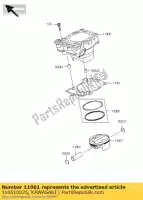 110610025, Kawasaki, guarnizione, base cilindro kx250-n1 kawasaki kx 250 2004 2005 2006 2007 2008, Nuovo