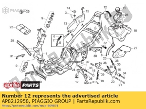 aprilia AP8212958 fuel level sensor - Bottom side