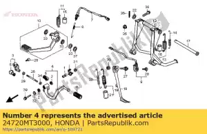 Honda 24720MT3000 pedal comp., mudança de marcha - Lado inferior