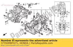 Aqui você pode pedir o sensor assy., velocímetro em Honda , com o número da peça 37700MBTG71: