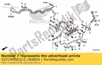 43314MGE013, Honda, tubo comp. b, rr. freno honda  vfr 1200 2010 2011 2012 2013 2017, Nuovo