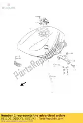 Qui puoi ordinare set nastro, carburante t da Suzuki , con numero parte 6811001DD0LY6: