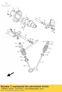 suzuki 1284011H00 arm comp, klep - Onderkant