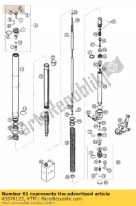 ktm 43570123 axle clamp right m8 2000 - Bottom side